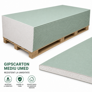 Gipscarton Mediu Umed